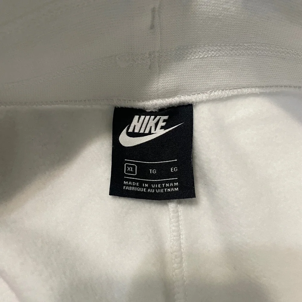 Nike Joggers Womens L White Gold‎ Metallic Sportswear Fleece Sweatpants Logo
